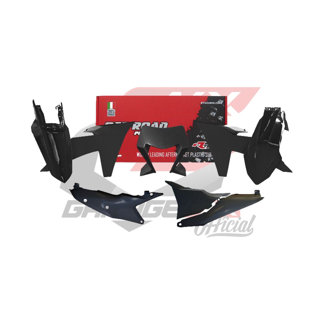 BODY SET RTECH PLASTIC KIT KTM EXC EXCF 2024 - BLACK