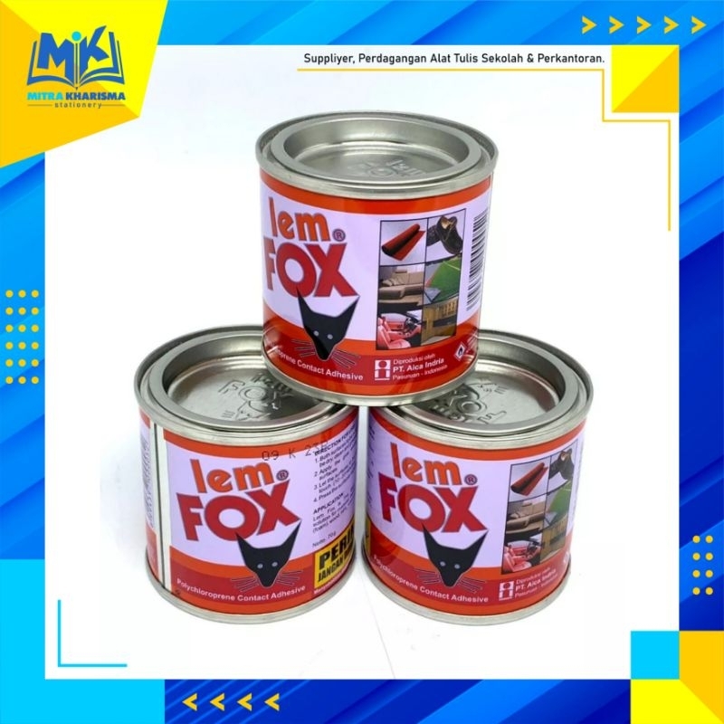 

Lem Kuning Serbaguna Fox Kaleng Kecil 70 Gram
