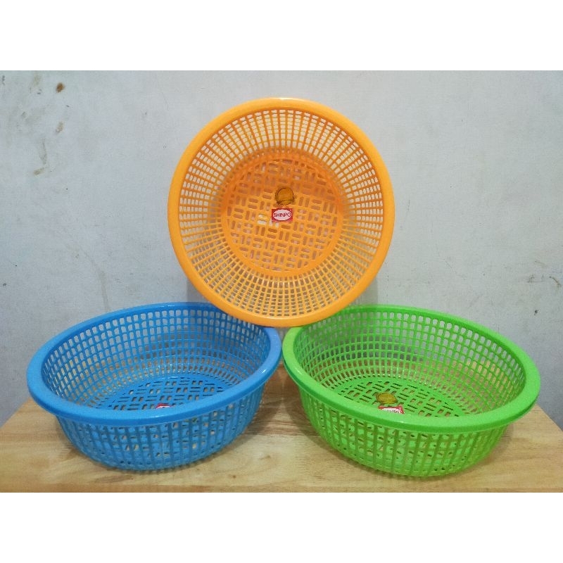 Baskom Plastik Berlubang 29,5cm Shinpo SIP831M / Saringan Plastik / Kalo Bulat Palstik / Baskom Sari