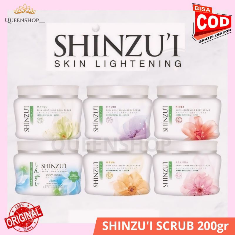 SHINZUI Skin Lightening Body Scrub 200 gr / Lulur Shinzui / Scrub Shinzui 200 gr / Shinzui Body Scru