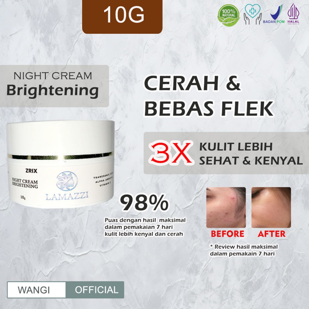 Cream Siang Malam Night Cream Malam Glowing Brightening Glow Up Cream Malam Pemutih Wajah Bpom Crim 