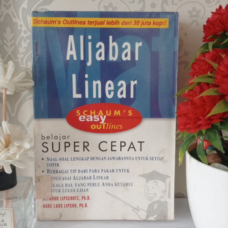 ORI BUKU ALJABAR LINEAR SCHAUM'S EASY OUTLINES, BELAJAR SUPER CEPAT