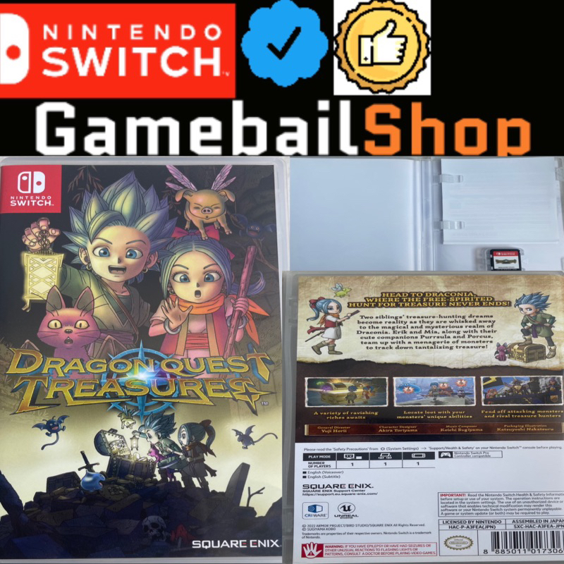 DragonQuest Dragon Quest Treasure Switch Game