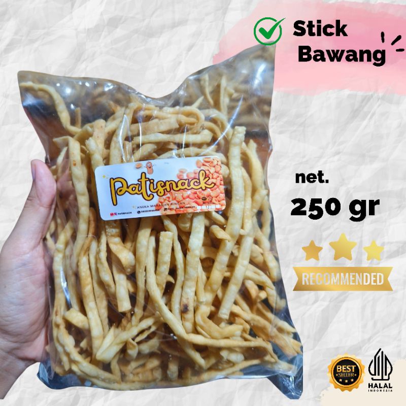 

250gr Aneka Kripik Patisnack ( Kripik Bayam,Kripik Pisang/ Singkong, Krupuk Bawang, Stik Bawang, Kacang Bawang)