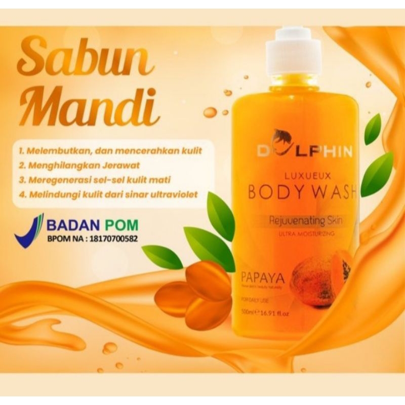 Dolphin body wash pepaya 1000ml