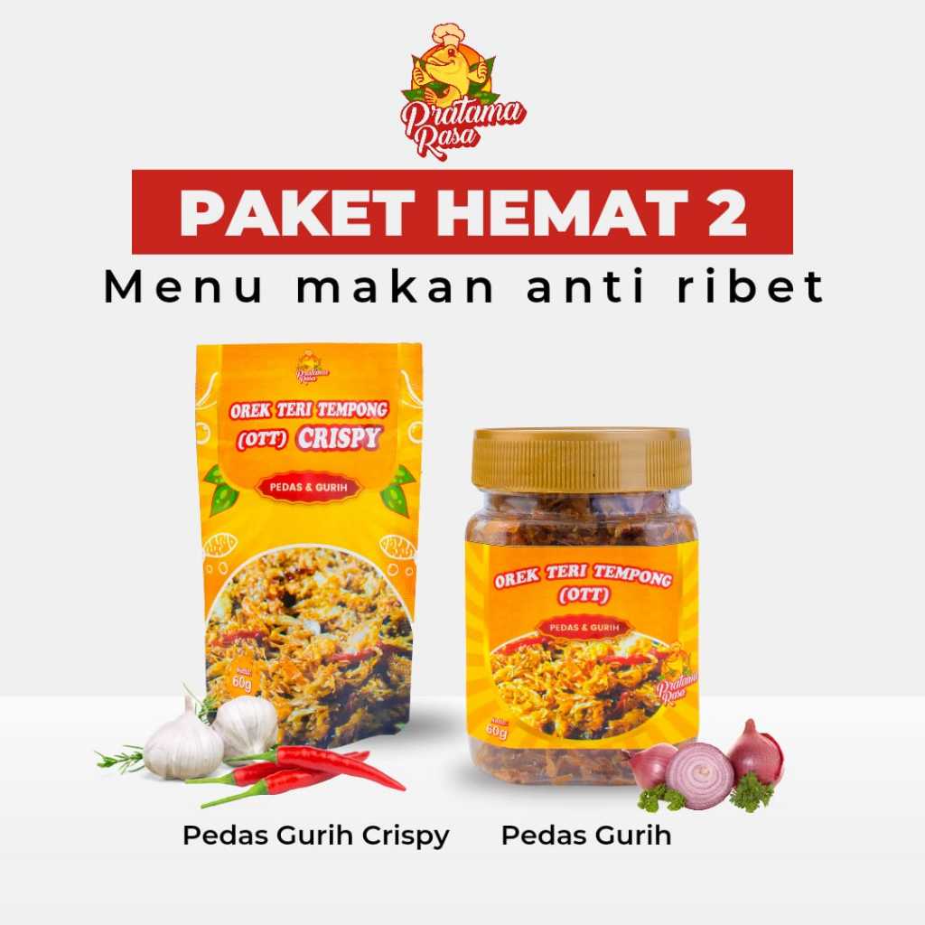 

Paket Hemat 2 Menu Praktis Tanpa Ribet - Orek Teri Tempong - Pedas Gurih Basah - Teri Crispy - Teri Original - Teri Nasi Basah - Teri Nasi Medan - Teri Nasi - Teri Pedas - Teri Balado - Teri