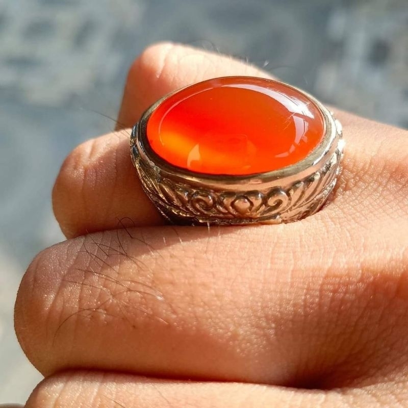 Cincin Batu Cempaka Orange