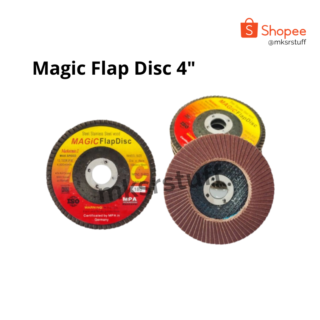 4" - Magic Flap Disc / Gerinda Amplas Susun #60 #80 #120 #180