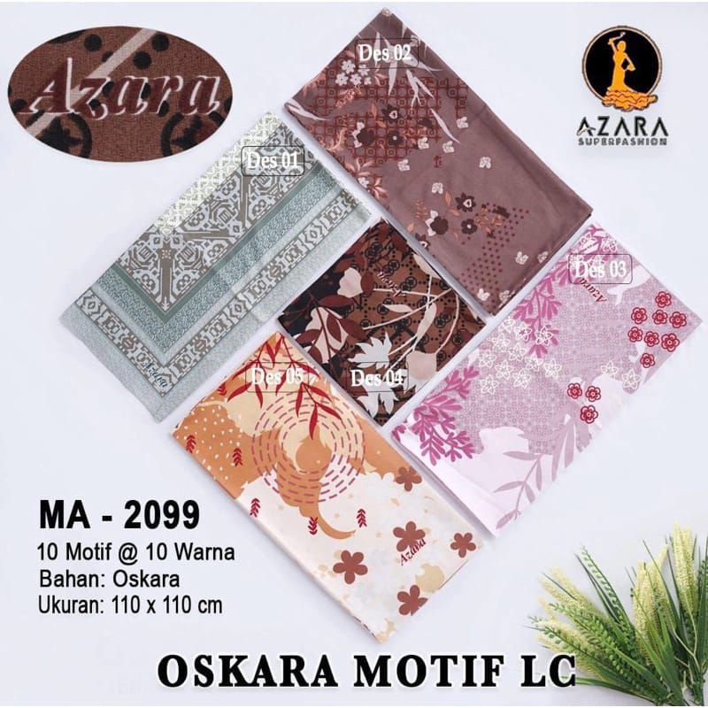 5pcs hijab voal oskara motif azzara Lc