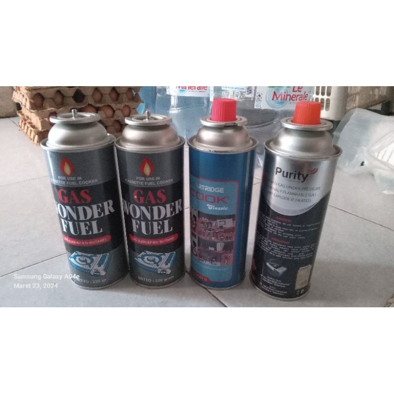 kaleng gas kosongan