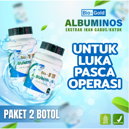 2 Botol Kapsul Albuminos Albumin Ekstrak Ikan Gabus Untuk Luka Pasca Operasi Caesar