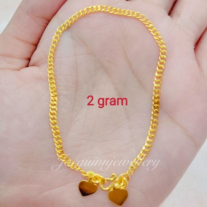 gelang sisik naga 2 gram emas muda