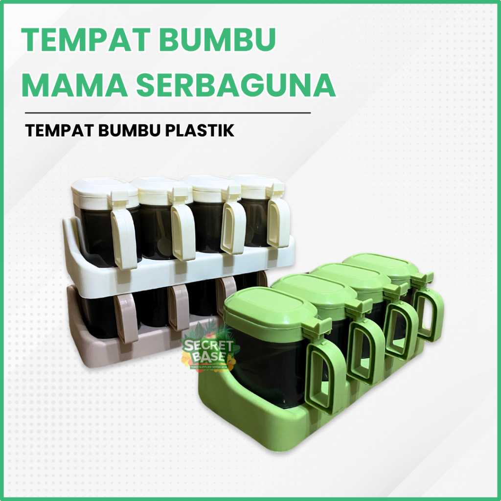TEMPAT BUMBU MAMA - Wadah Bumbu Dapur Set / Toples Bumbu Plastik
