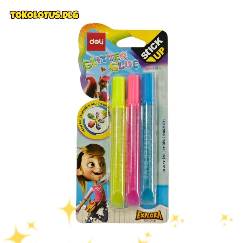 

lem glitter glue deli isi 3