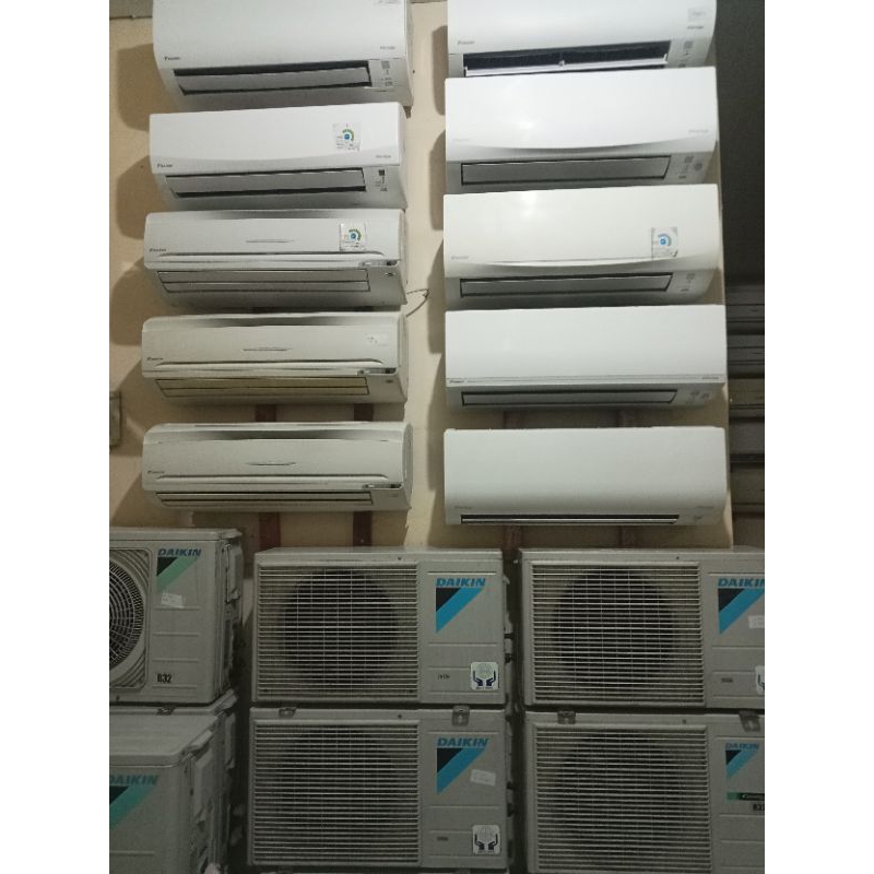 ac second daikin tailand  3/4 1/2 pk jual sama pasang trima dingin