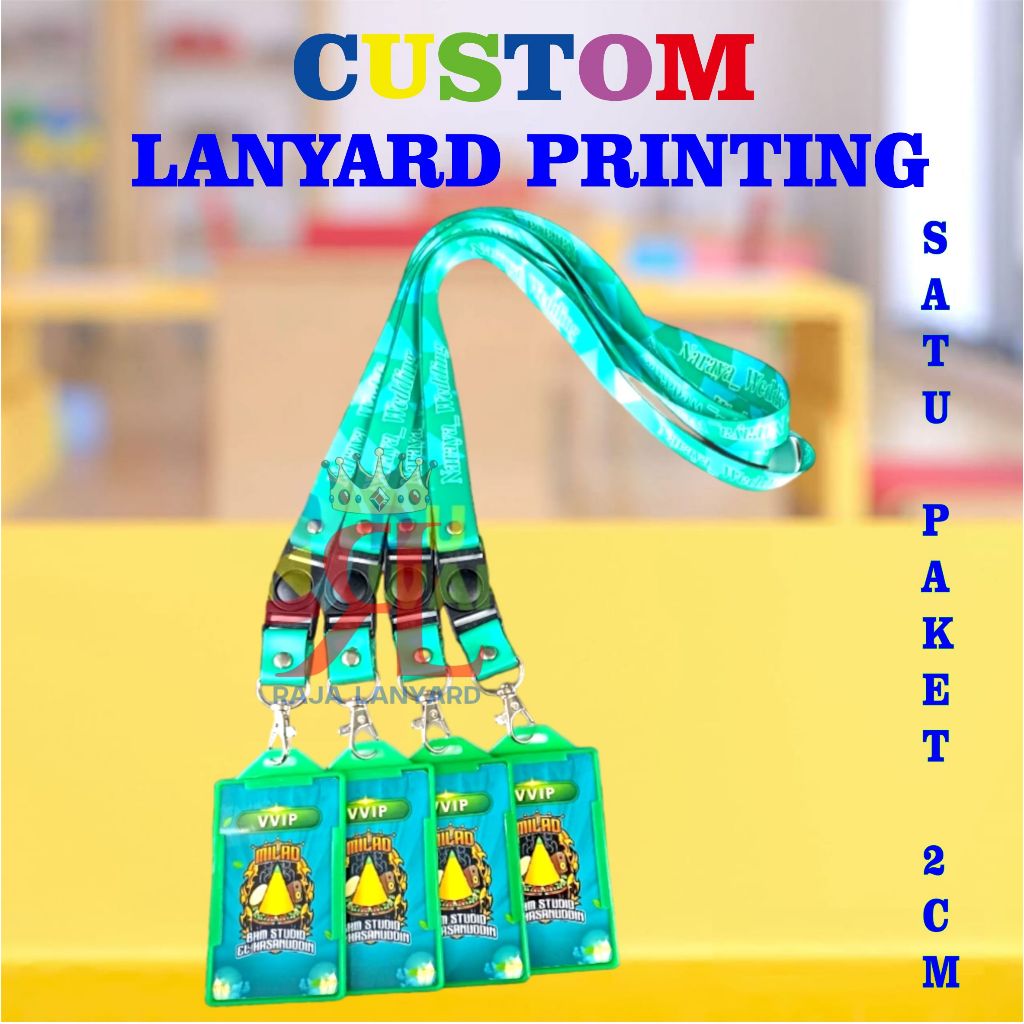 

SEPAKET TERMURAH CETAK TAL 2 SM 2 SISI /TALI LANYARD ID CARD DAN CASING