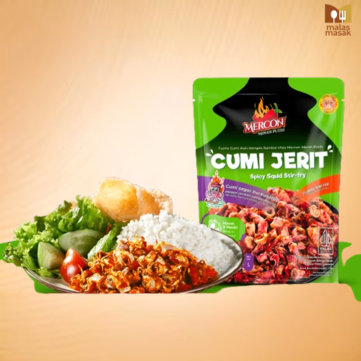 

Cumi Jerit Sambal Merah Mercon - Mercon Merah Putih