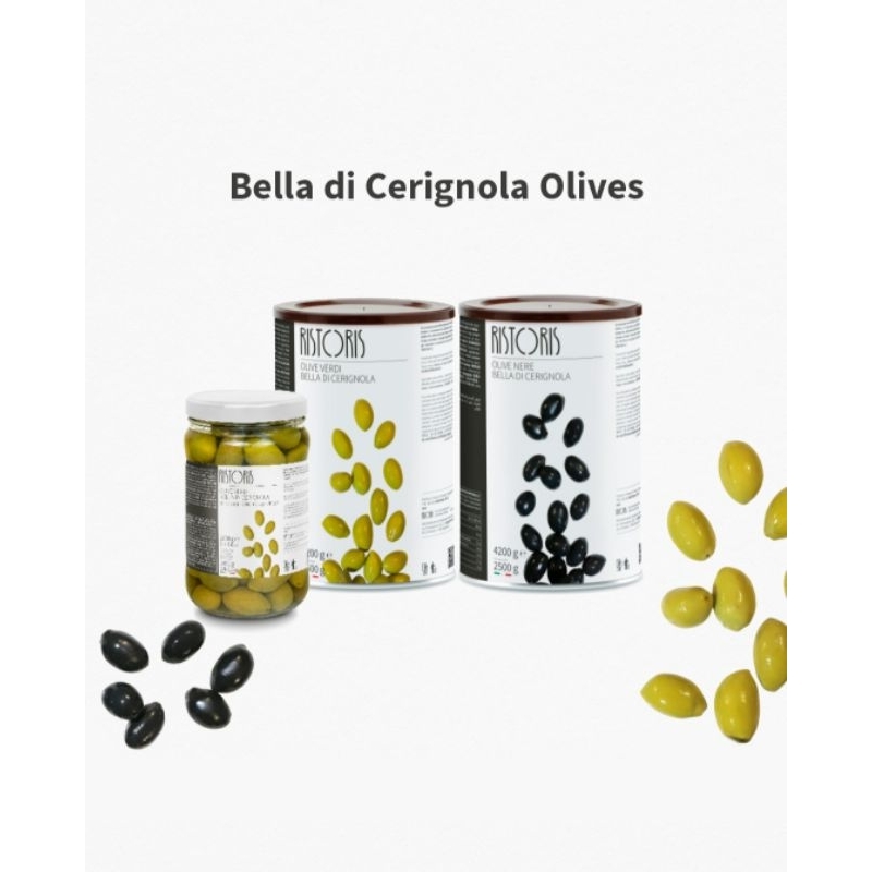 

Green/Black Olive Pitted 4.1kg - Ristoris (Halal Certified)