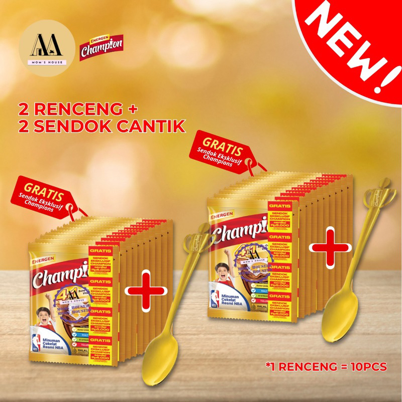 

ENERGEN CHAMPION 2 RENCENG [GRATIS 2 SENDOK EKSKLUSIF CHAMPIONS]