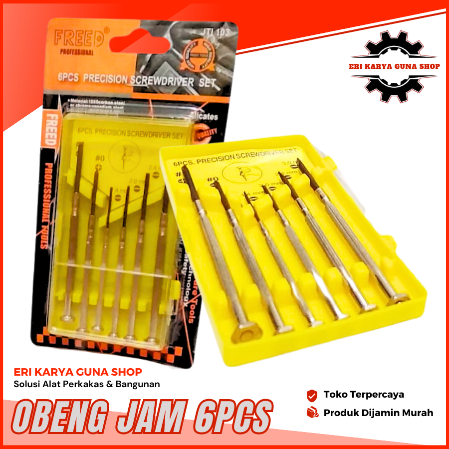 Obeng HP Set 6pcs/Obeng Jam Tangan Obeng Kecil/Obeng Screwdriver Set