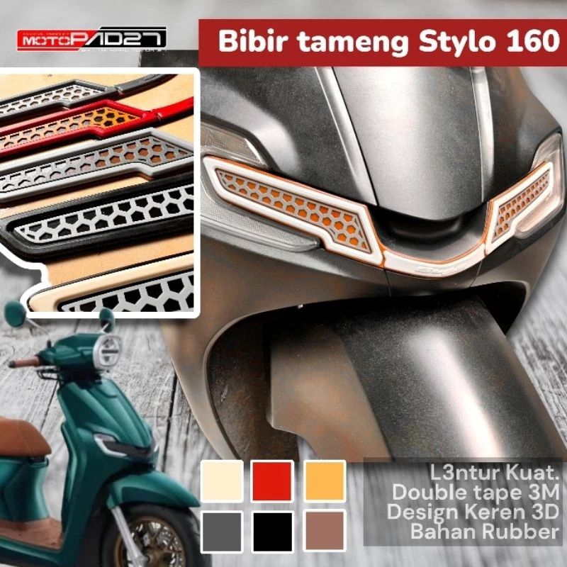 RUBBER PROTECTOR PAD TAMENG DEPAN HONDA STYLO AKSESORIS RUBBER STYLO AKSESORIS STYLO 160
