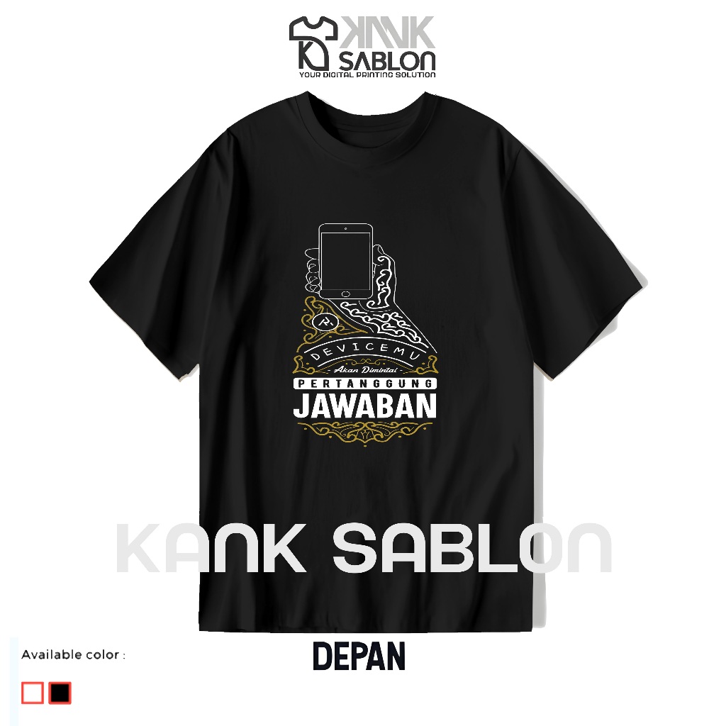 KANKSABLON-KAOS TULISAN KEREN MOTIF UNIK-PRIA WANITA KWALITAS PREMIUM