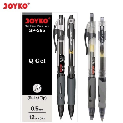 

1 LUSIN (12 PCS) Pulpen Gel Joyko GP-265 Q-Gel (TUMPUL) dan GP-265NT (RUNCING) 0.5mm