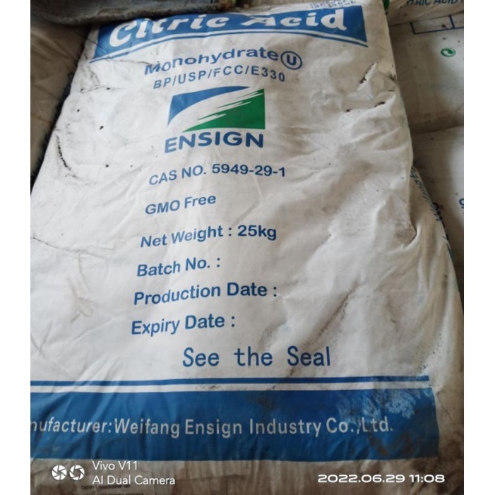 Citric acid / citrun@25kg