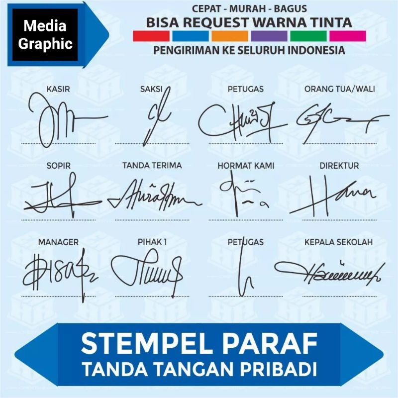 Stempel Warna / Stempel TTD / Stempel Tanda Tangan / Stempel Nama / Stempel Custom / Cap Stempel / S