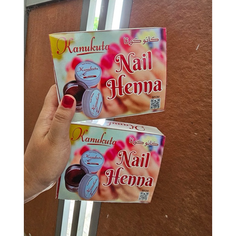 Termurah READY STOCK KANUKUTA BPOM HENNATA nail art isi 12pcs  1lusin HALAL  tembus wudhu
