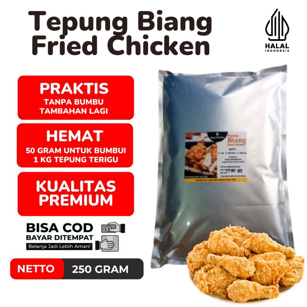 

Tepung Biang Fried Chicken Praktis Serbaguna 250 Gram