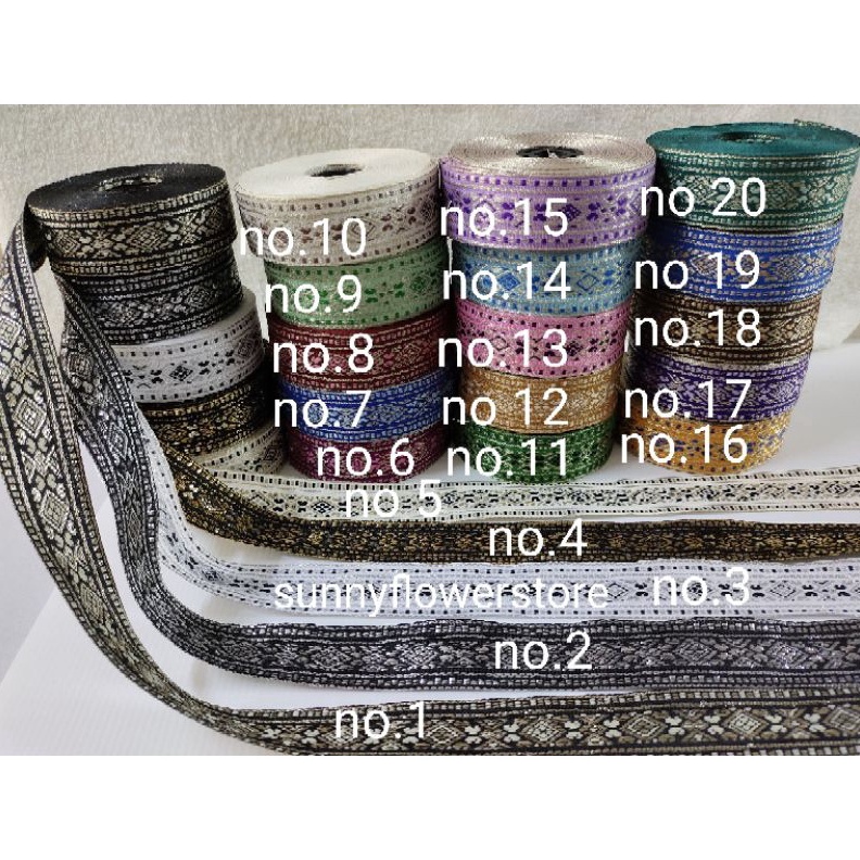 COD pita gamis renda India bordir 3 cm isi 17 yard serbuuu