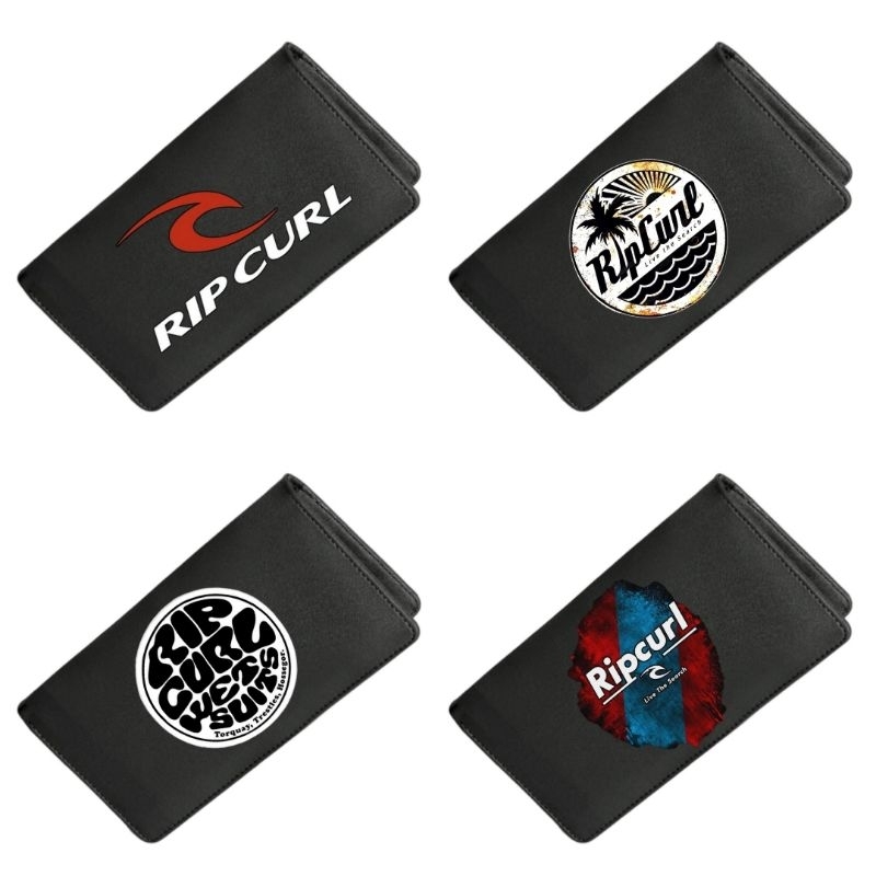 Dompet Panjang Ripcurl Distro Semi Kulit Tebal / Dompet Panjang Distro Ripcurl Pria Wanita / Black W