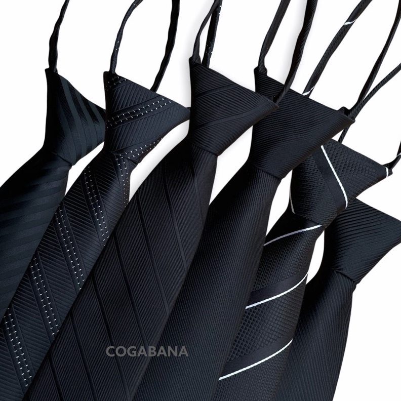 Stok terbaru DASI HITAM ZIP TIE DASI PRIA INSTAN BERKWALITAS