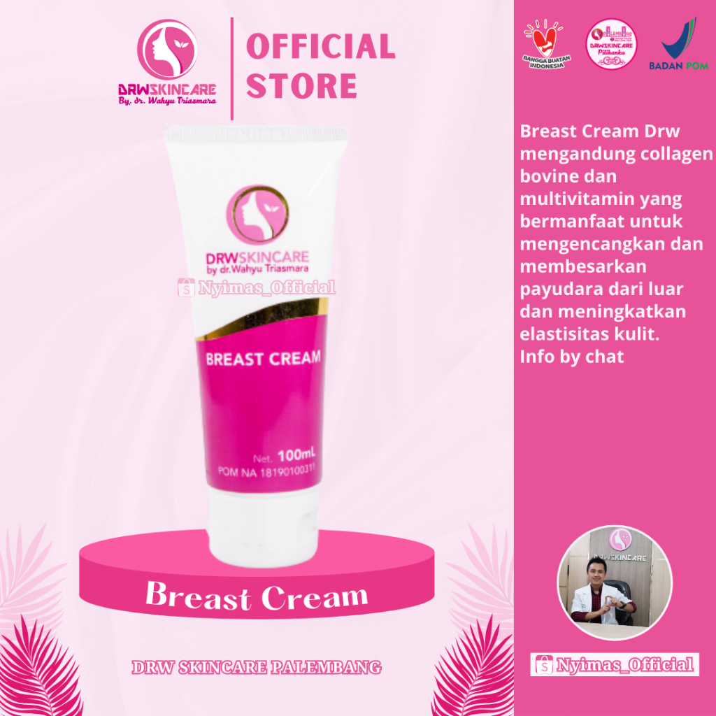 Breast Cream Drw Skincare, Pengencang Payudara, Pembesar Payudara, Produk Drw
