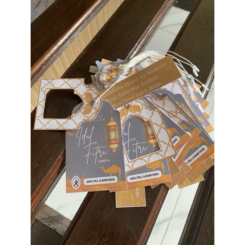 

Hang tag lebaran custom / satu Set 3 item Hang tag
