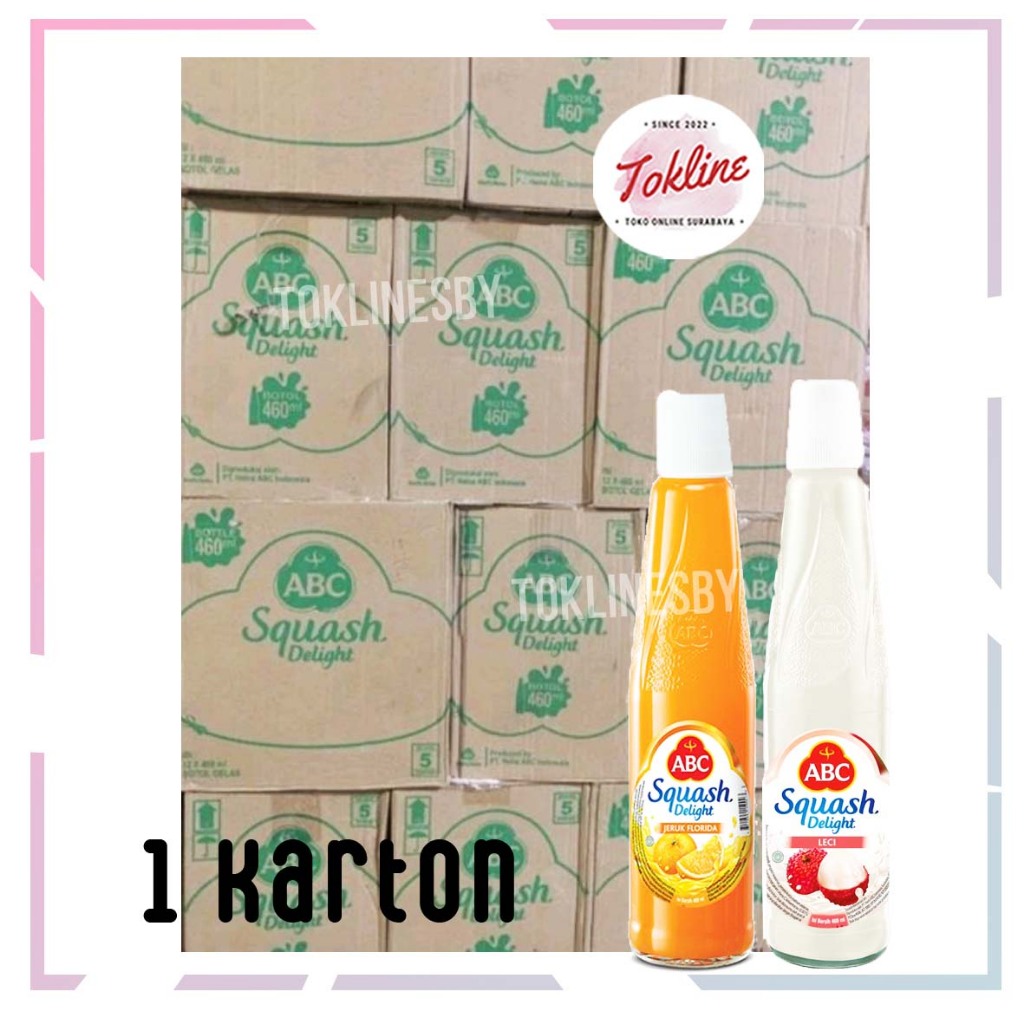 

[ 1 Karton isi 12 ] Sirup ABC Squash 450ml Jeruk Leci Sirsak Nanas