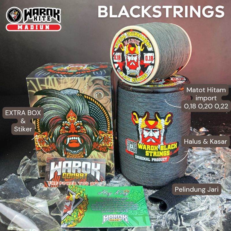 Gelasan Matot Tournament WAROK BLACK STRINGS Spesial Ulur, Tarik & Jepret ( Matot Hitam Import)