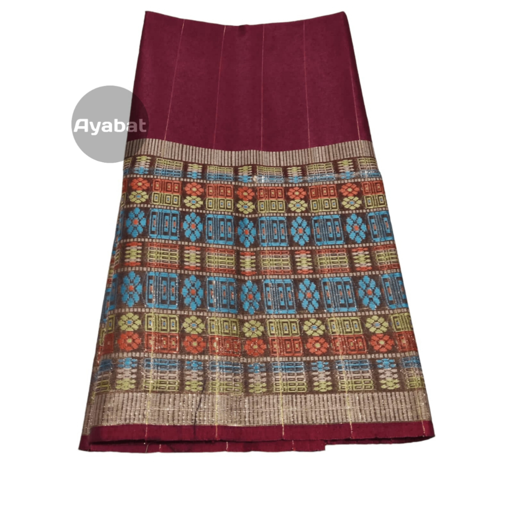 Sarung Songket Palembang SIAP PAKAI - Sarung Wanita DUA DAUN Motif Songket, Sarung Mbak Santri Sarun