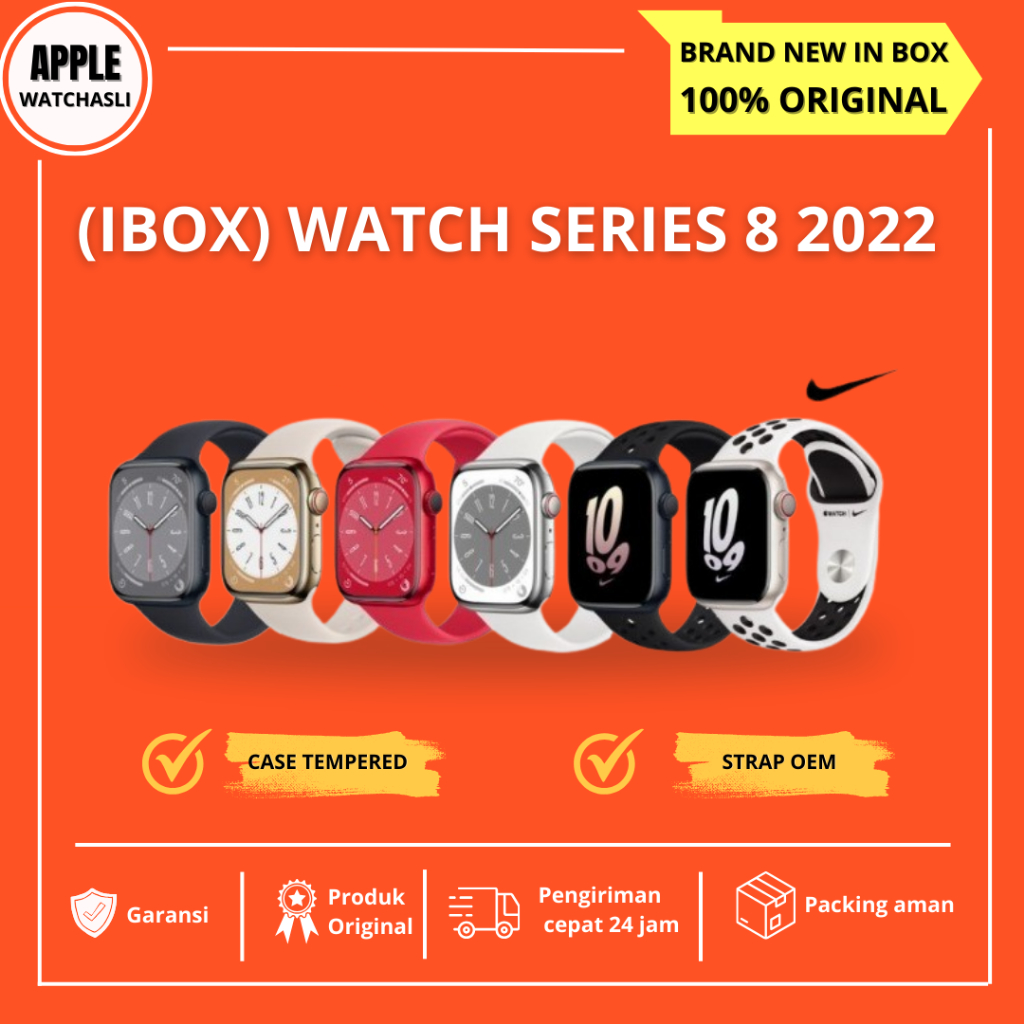 (IBOX) Apple Watch Series 8 2022 41mm 45mm Nike iWatch Midnight