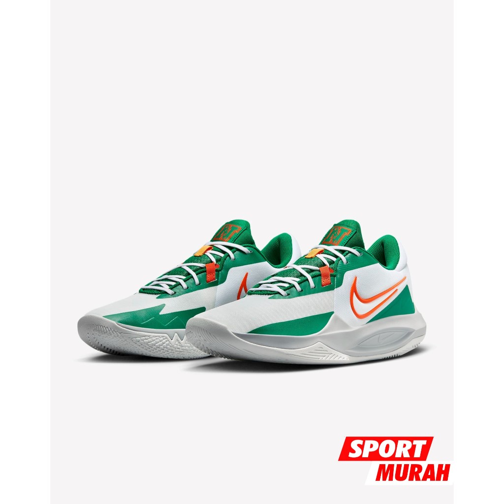 SEPATU RUNNING NIKE PRECISION 6 WHITE/SAFETY ORANGE 535103