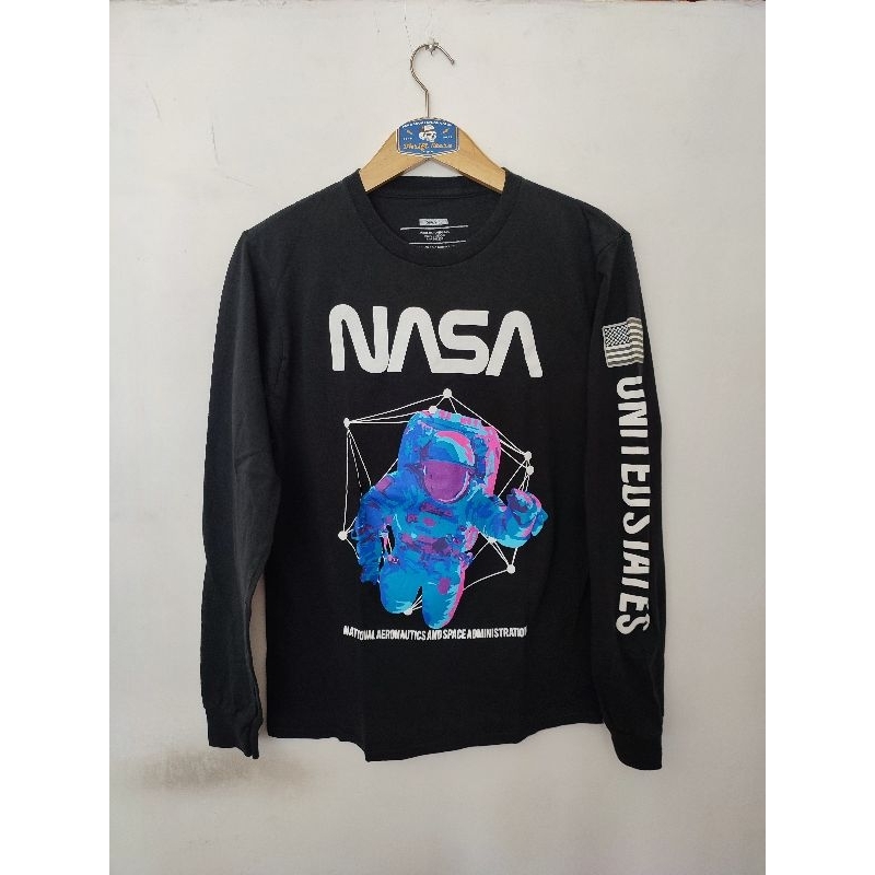 longsleeve nasa original kaos nasa astronot