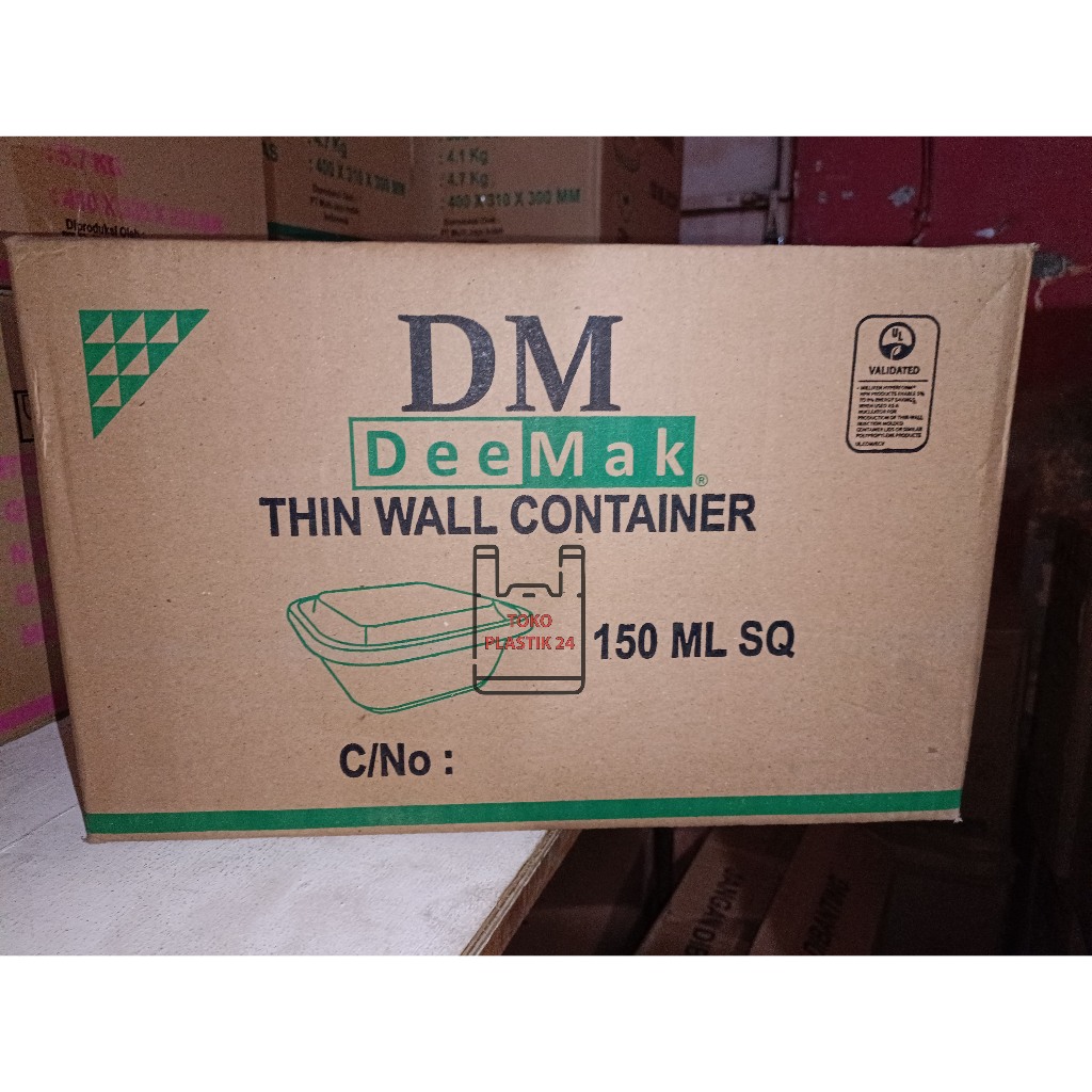 (INSTANT/KARGO) Thinwall DM 150ml SQUARE isi 500pcs (PER DUS)