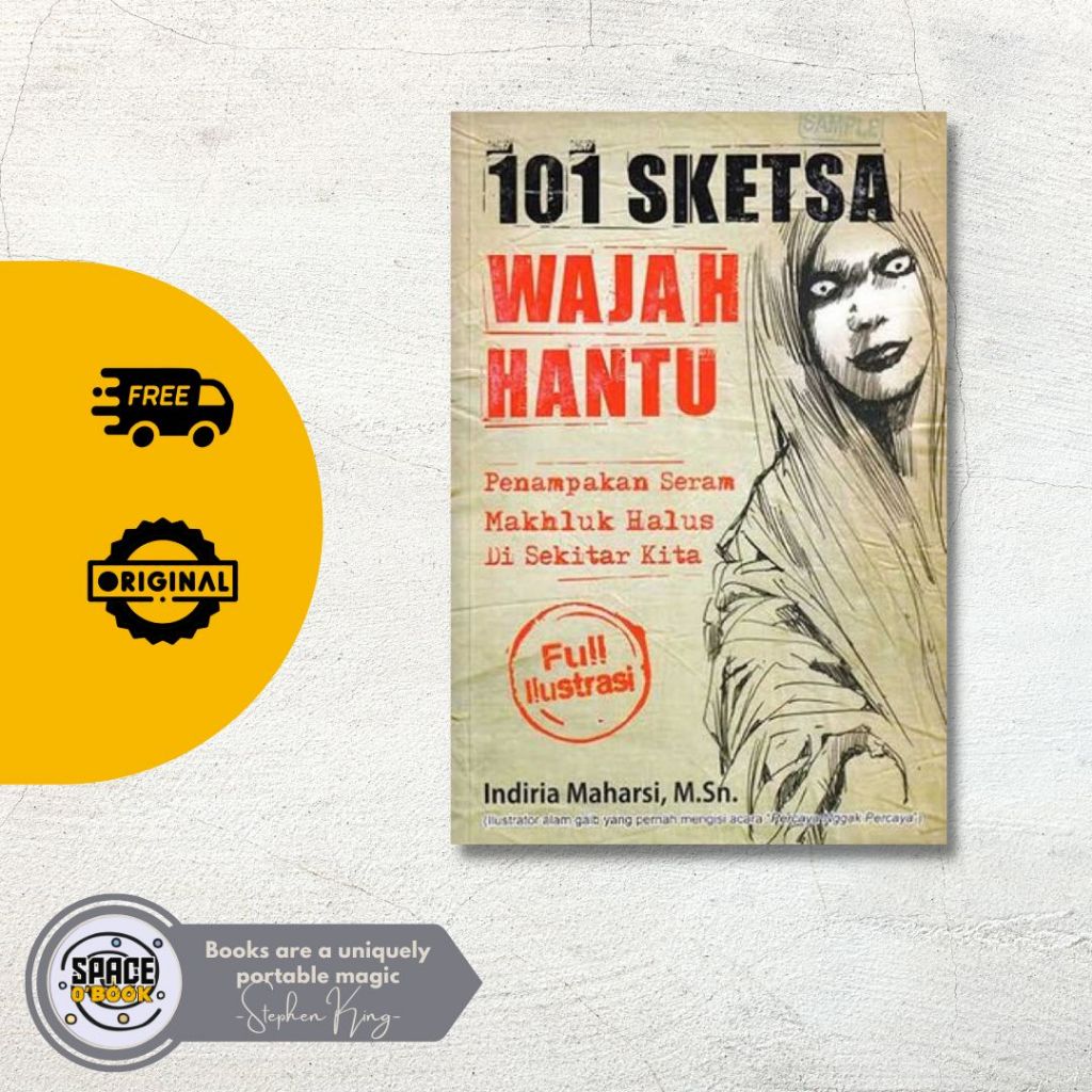 Buku Horor - 101 Sketsa Wajah Hantu (Full Ilustrasi - Original)