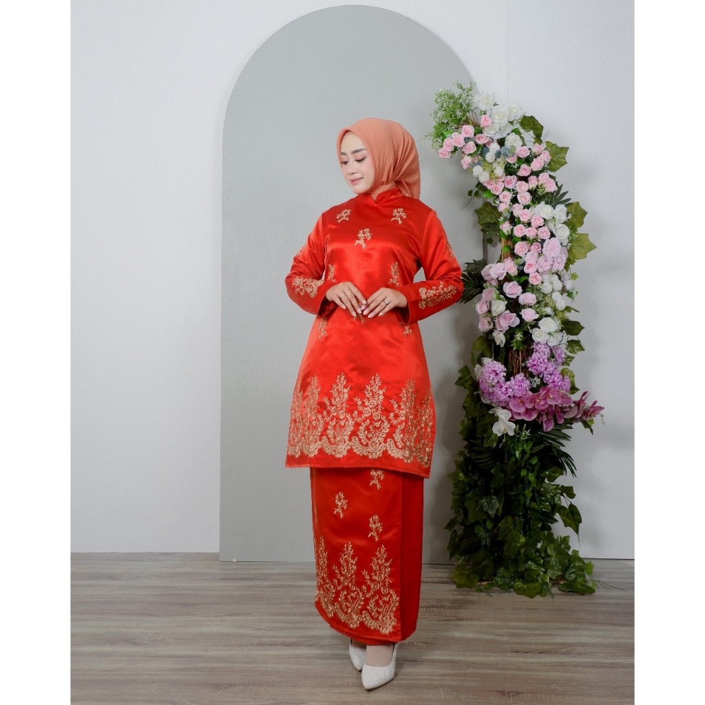 Setelan tunik melayu bordir cantik kekinian/tunik kondangan,hajatan, pesta/baju lebaran