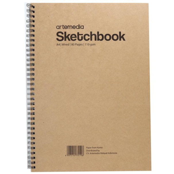 

GRAMEDIA BATAM - ARTEMEDIA Sketchbook Wired Craft A4 110gsm