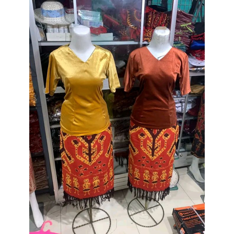 baju set wanita baju adat toraja baju tenun blanket
