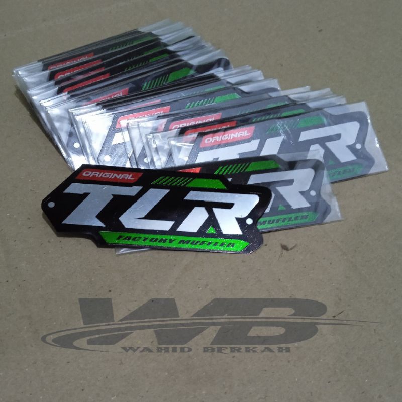 EMBLEM KNALPOT TLR , R9 RACING , SC & WRC, emblem knalpot