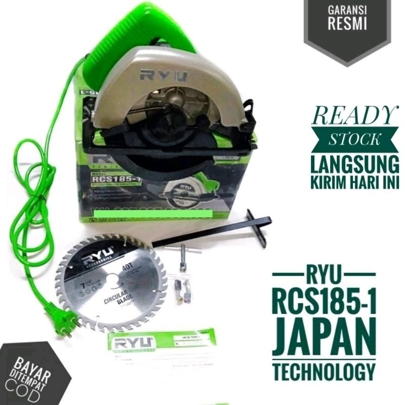 Gergaji kayu serkel circular Ryu RCS 185-1 circle sirkular mesin potong kayu