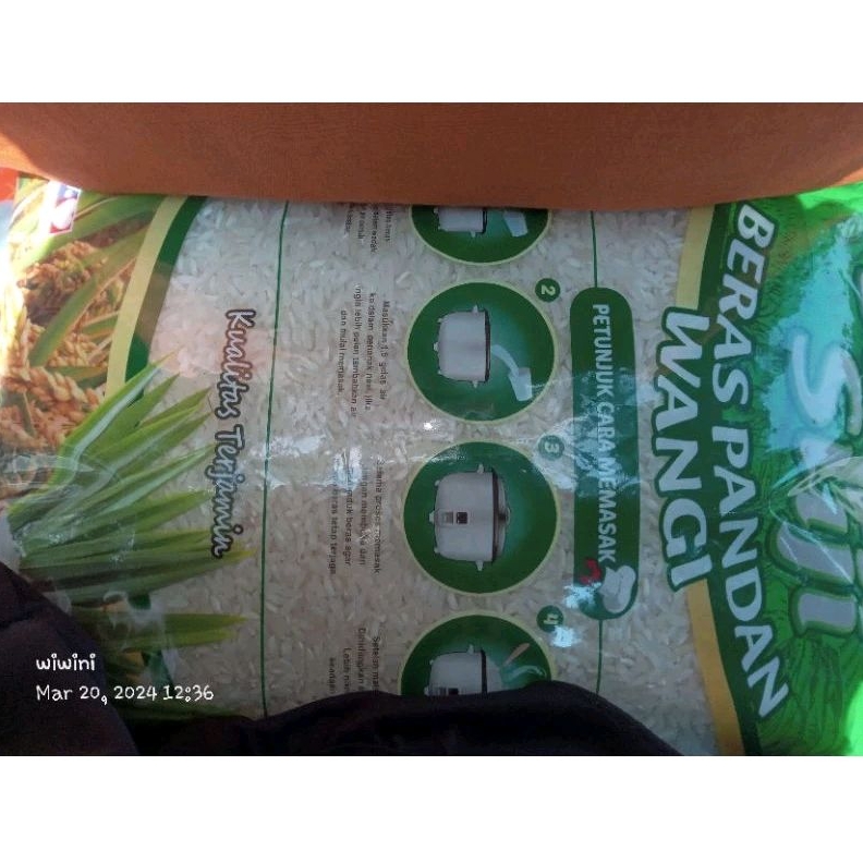 

beras daun suji pandan wangi